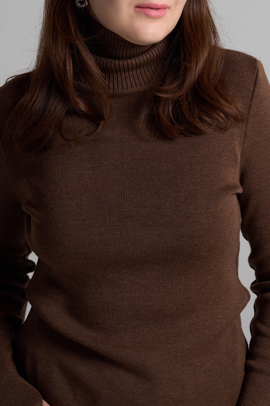 Chocolate Melange knitted set - knit detail