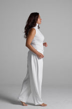White knitted set - side view