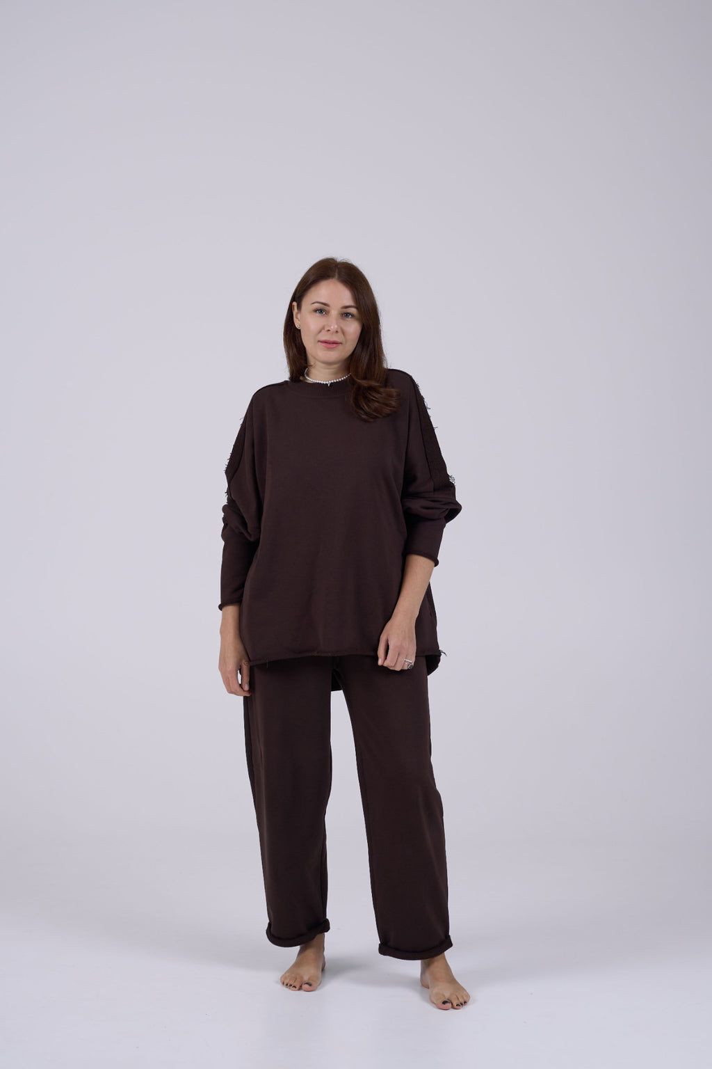 NADA cotton suit in Coffee