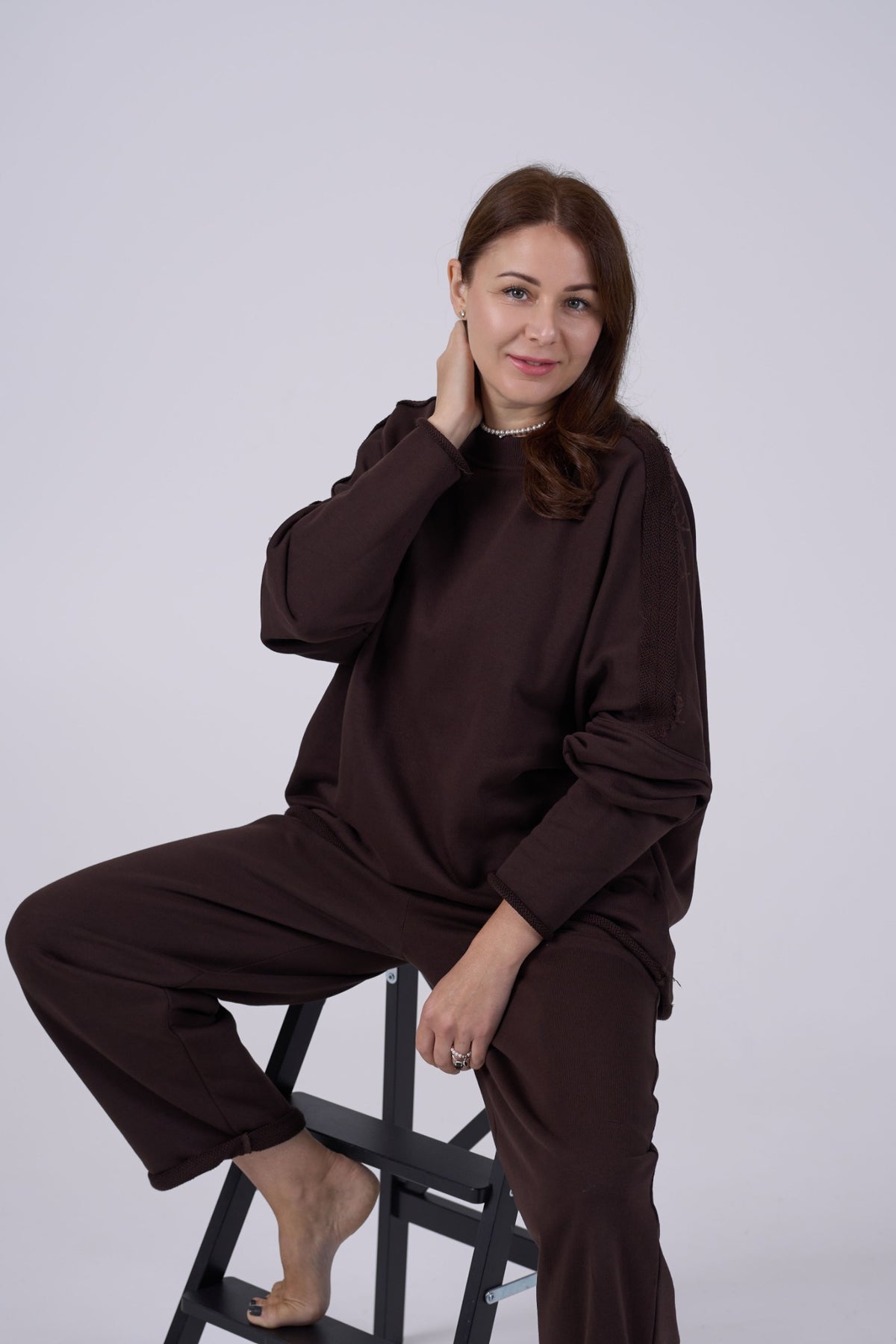NADA cotton suit in Coffee