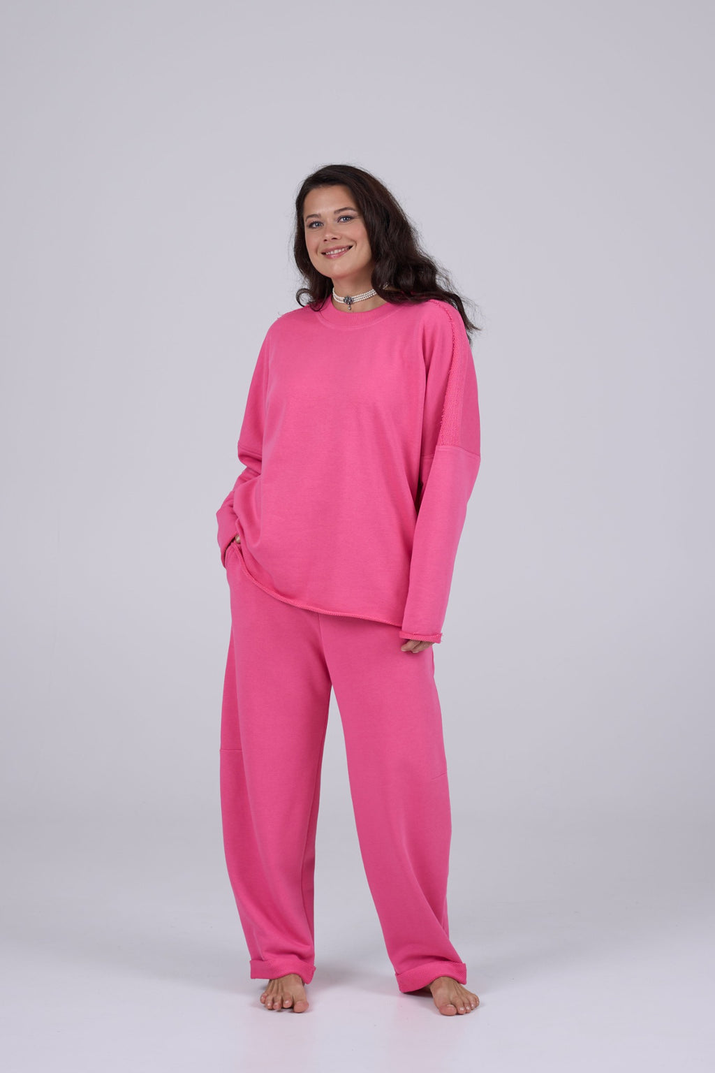 NADA cotton suit in Pink Flamingo
