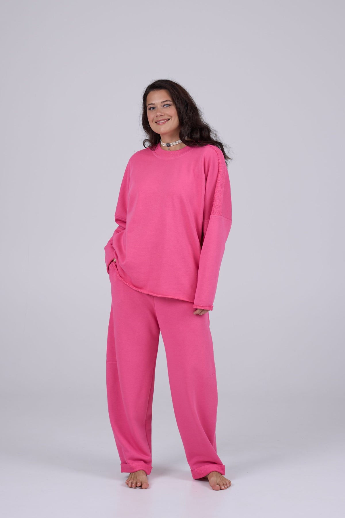 NADA cotton suit in Pink Flamingo