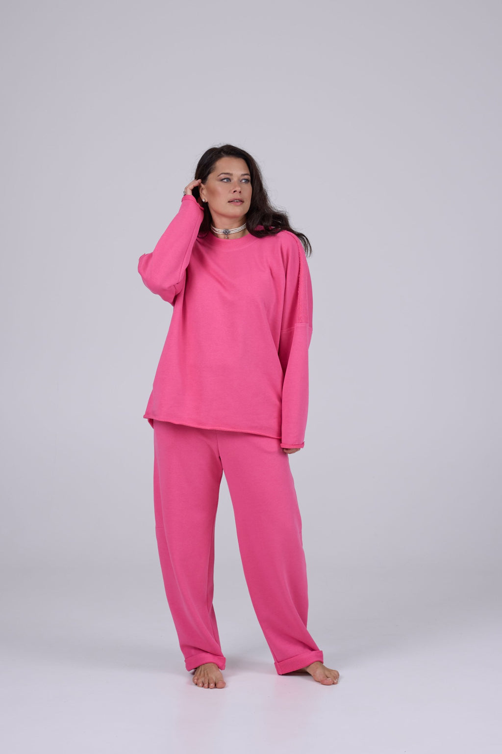NADA cotton suit in Pink Flamingo