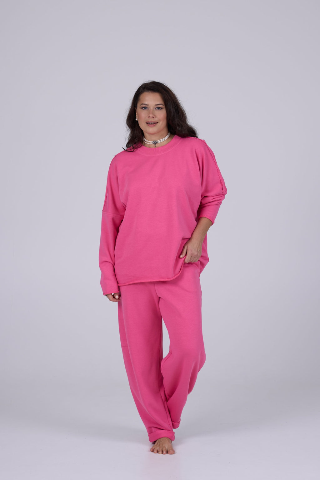 NADA cotton suit in Pink Flamingo