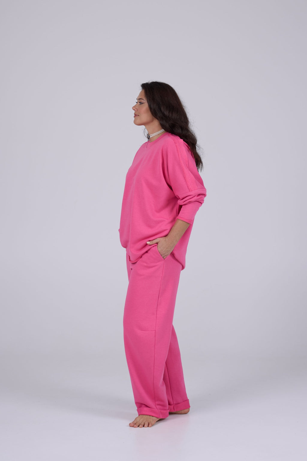 NADA cotton suit in Pink Flamingo