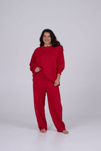 NADA cotton suit in Red