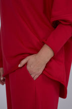 NADA cotton suit in Red