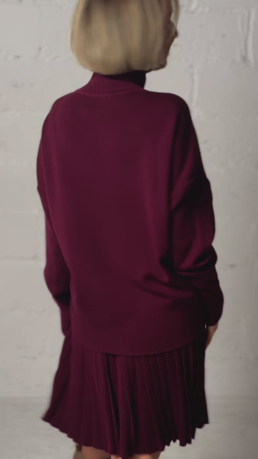 Fly Baby Pleated Suit | Wine color