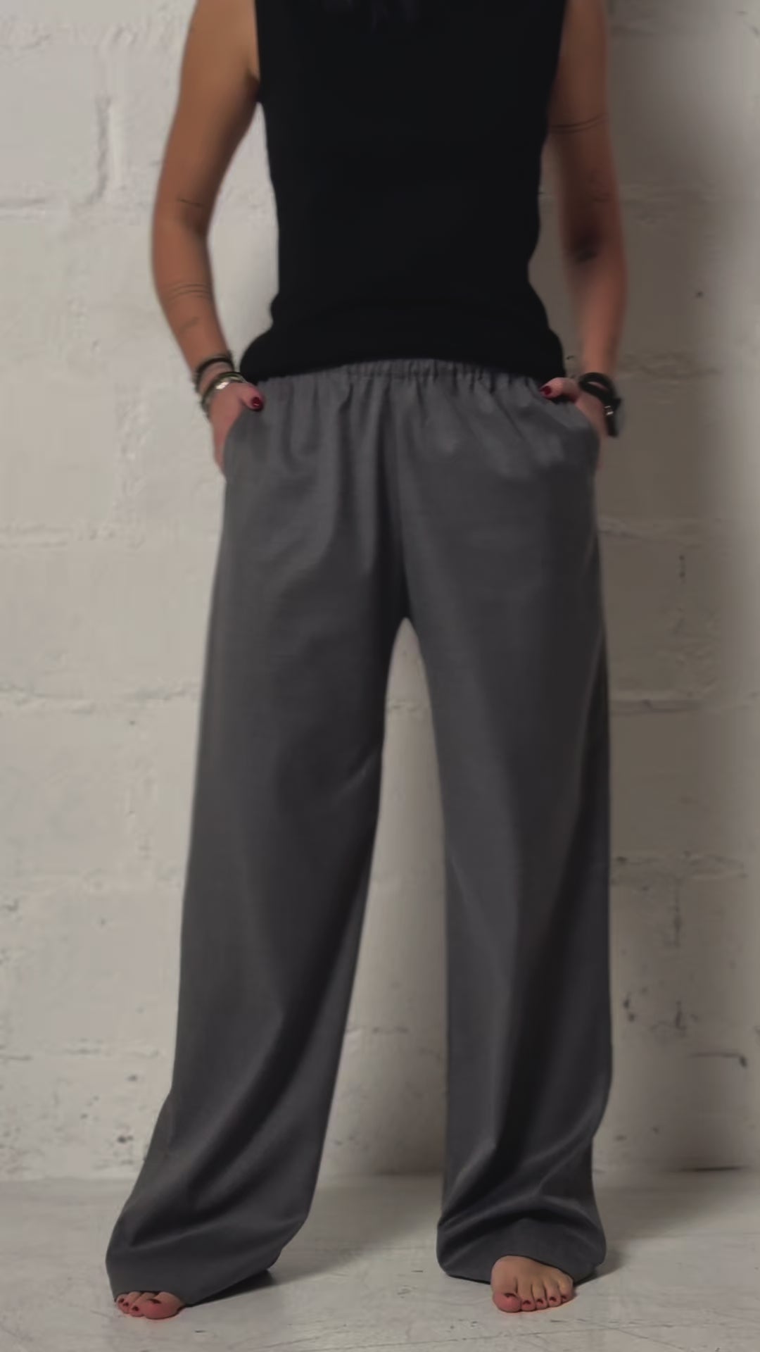 Wool pants | Graphite