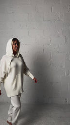 Knitt suit with hoodie | Milki color