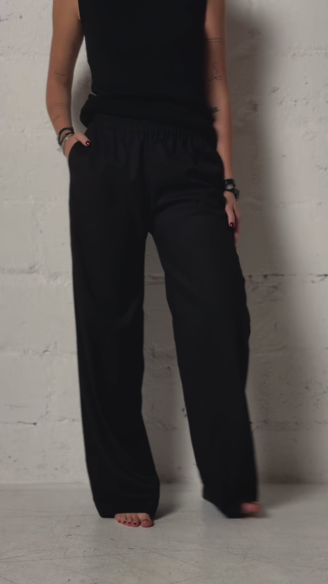 Wool pants | Black