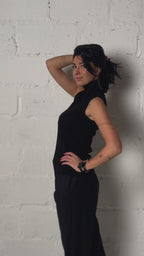 Knitted Top | Black color